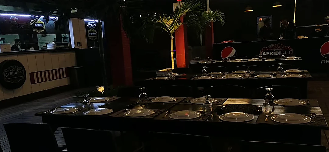 Tables laid for the night